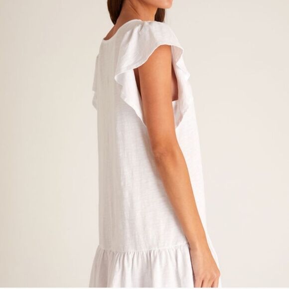 Z Supply White Ruffle Sleeve Dress - Picture 13 of 13